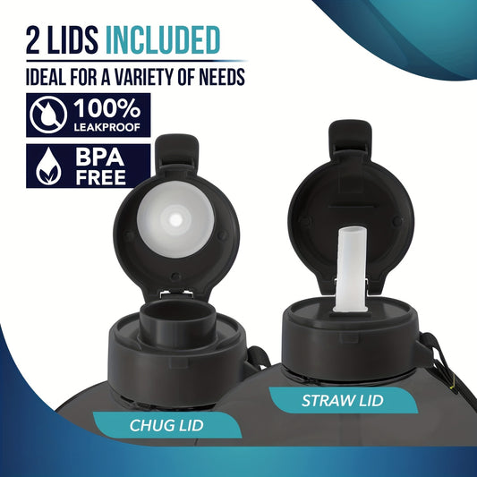 1 bottiglia d'acqua portatile da 3,8 l/128 oz con indicatore del tempo, adatta per palestra, fitness e sport all'aria aperta